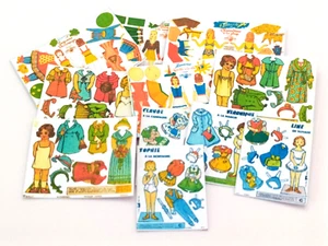 Casa de muñecas miniatura escala 1:12 vintage papel muñeca hojas recortadas - Imagen 1 de 12