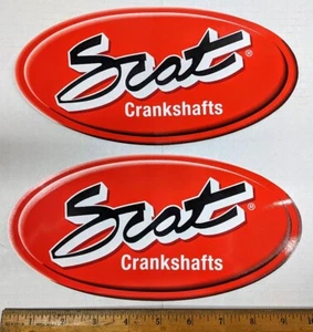 Scat Crankshaft Racing Decals Stickers Vinyl 10" x 5" Car Truck Window Set of 2 - Bild 1 von 1