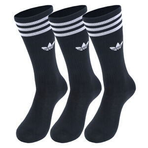 Adidas Originals Solid Crew Socks Black 3-Pairs S21490