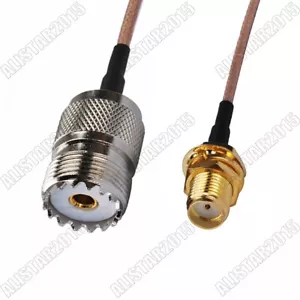 10x 3FT SMA Jack to UHF SO-239 SO239 Female Pigtail Cable RG316 1M For Wireless - Picture 1 of 3