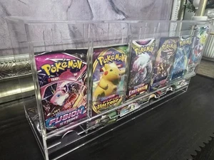 6 Slot Acrylic Booster Pack Dispenser Pokemon TCG Packs Display Case Card Show - Picture 1 of 6