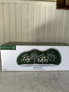 Dept 56 Village Accessories VILLAGE WINTER TREES New Set of 4 #52976 Retired - Picture 1 of 5