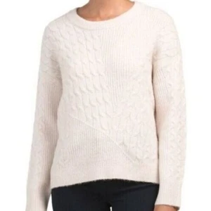 Kendall + Kylie Damen Zopfmuster gerippt Fischer Pullover in Haferflocken XSmall - Bild 1 von 6