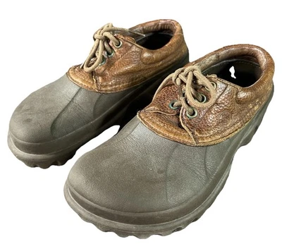 Crocs Axle All Terrain Shoes Brown Leather Duck Boat Lace Up Clogs Men 7/Women 9 - Image 1 of 4
