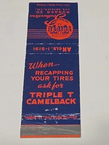 Vintage Matchbook Cover Southwestern Rubber Co. Los Angeles California - Picture 1 of 4