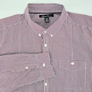Kenneth Cole New York Men's 2XL Black / Red Checker Pattern Long Sleeve Shirt - Picture 1 of 8