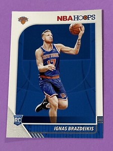 2019-20 Panini NBA Hoops Ignas Brazdeikis Rookie #235 New York Knicks RC (L)
