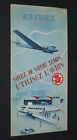 DEPLIANT PUBLICITE ANNEES 1950 AVIATION TRANSPORT AERIEN AIR FRANCE HERVE BAILLE