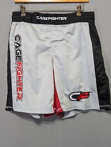 Cage Fighter MMA Martial Arts Training Fighting Shorts  Grey Logo Fast Shipping 