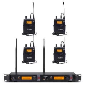 Wireless In Ear Monitor System 4 Receivers  Pro Audio UHF 2 channel Stage Studio - Picture 1 of 5