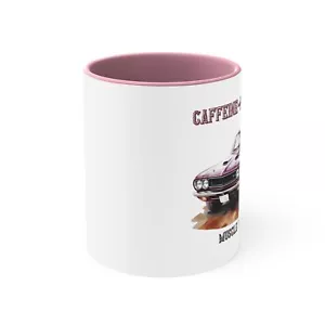 Vintage Muscle Car Mug Caffeine Powered Classic Automobile Coffee Cup Collector - Picture 1 of 21