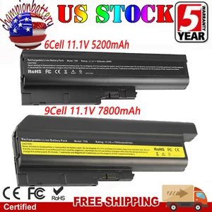 Laptop Battery For LENOVO ThinkPad SL300 SL400 R60 R61 T60P T61 40Y6795 41N5666 - Picture 1 of 18