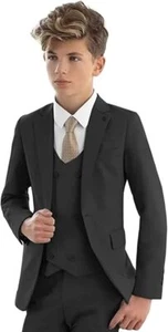 Suit for Boys Wedding Tuxedo Slim Fit 3Pcs Kids Formal Tuxedo Suit Child Blazer - Picture 1 of 39