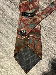 Christian Dior Mens Tie Read | FAST SHIPPING - Picture 1 of 6