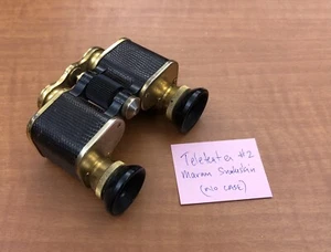 GOOD-FAIR: Zeiss Gold Plated + Genuine Lizard 3x Teleater Binocular - Picture 1 of 5