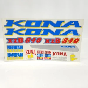 Kona XZB840 Set adesivi telaio decalcomanie bicicletta ciclismo nero montagna blu rosso - Foto 1 di 11