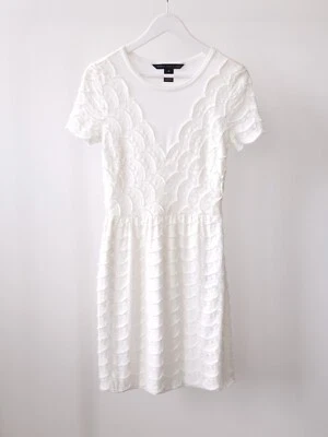 VESTIDO VAINA MARC BY MARC JACOBS XS 34 BLANCO ENCAJE MANGA CORTA Foto 1 de 4