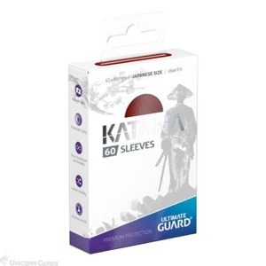 Ultimate Guard - Katana Japanese Size Sleeves - Red (60pk) :: YuGiOh! Size ::