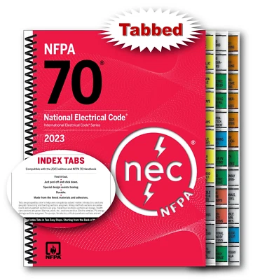 Highlighted & Tabbed NFPA 70 2023 NEC Code Spiralbound 2023 Edition - Image 1 of 4