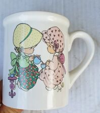 Mug Precious Moments Friendship Hits The Spot 1995 Enesco Porcelain Girls At Tea