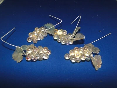 Nuevos adornos decorativos vintage Wilton Uvas 3" x 1" para caketops, manualidades #1099-200 Foto 1 de 4