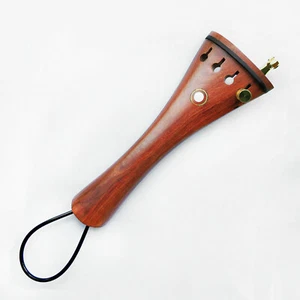 Viola Rosewood Rose Wood Tailpiece Endline Tailgut Golden Fine Tuner - Picture 1 of 1