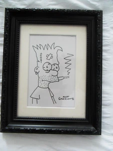 Matt Groening Bart Simpson Hand-Drawn Sketch Signed - Picture 1 of 12