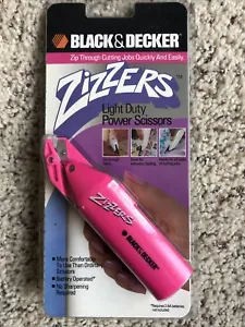 Vintage 1992 Black & Decker Zizzers Light Duty Power Scissors Pink NOS