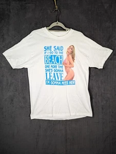 Camiseta De Colección Hanes Divertida Pesca Playa Miss Esposa Grande Nueva de Lote Antiguo - Imagen 1 de 8