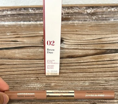 Clarins Brow Duo define y arregla cejas, 02 castaño rojizo, tamaño completo, nuevo en caja Foto 1 de 4