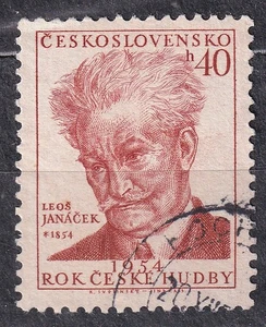 CZECHOSLOVAKIA 1954 SC#659 USED 40h st., “Year of Czech Music,” Leoś Janaćek. - Picture 1 of 1