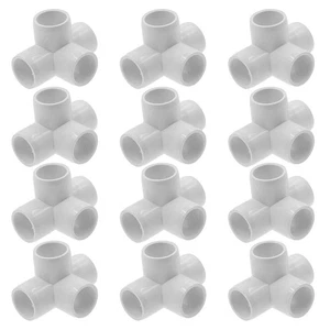 4 Way 1/2 Inch Tee PVC Fitting Elbow PVC Corner Fitting Build Heavy Duty PVC ... - Picture 1 of 4