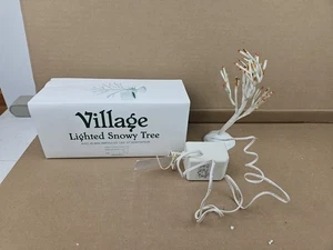 Mini luces LED Department 56 Snow Village iluminadas árbol nevado enchufable blanco 45 - Imagen 1 de 3