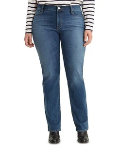 Levi's L88007 Med Blue Trendy Plus Size Classic Straight-Leg Jeans Size 18W - Picture 1 of 4