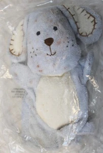 NEW Pottery Barn Kids Baby Washcloth Puppet Dog Blue Nursery Shower Gift Bath - Picture 1 of 6