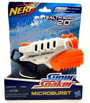 Nueva pistola de chorro de agua Nerf Super Soaker Microburst Blaster hasta 20 pies Foto 1 de 4