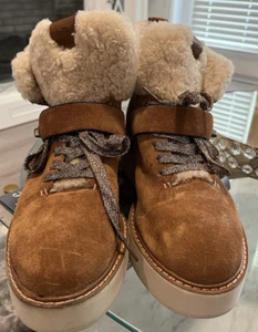 Coach Bootie Urban Hiker Shearling Wildleder Stiefel Gr. 9 Kastanie. Neu ohne Box. - Bild 1 von 8