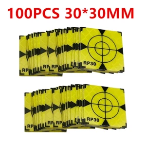 100pcs 30x30mm Fluoresce Green Reflector Sheet Reflective Tape Target - Picture 1 of 2