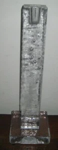 large kosta boda bertil vallien glass candlestick rippled bubbles effect - Picture 1 of 4
