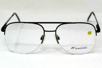 Gafas Aviator Altaireyewear Star Modelo #245 56-17-145 Negras De Colección NUEVAS #J5B85 Foto 1 de 4