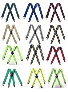 Tirantes 40 mm ancho diferentes EXTRA FUERTES.  X- Tirantes 4 Clips - Imagen 1 de 21