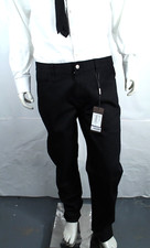 GUCCI 408636 MEN BLACK SLIM PANT 5PKT SOFTENED BLACK STRETCH DENIM JEANS SIZE 42