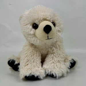 Peluche Orso Polare Bianco Panna Peluche Repubblica Selvaggia Piedi Neri Realistico �� - Foto 1 di 14