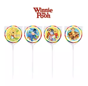24 Disney Winnie the Pooh Bear 1.67" Sticker Labels for Bag Lollipop Party Favor - Picture 1 of 1