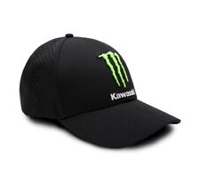 Monster Energy Kawasaki 5 Panel Curved Bill Cap in Black