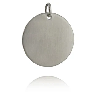 Stainless Steel Round Stamping or Engraving Blank Pendant 20mm - Picture 1 of 1