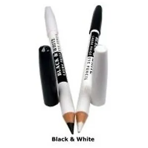 Saffron Black & White Eyeliner Pencil 2 in 1 Soft Kohl Eye Liner Double - Picture 1 of 3