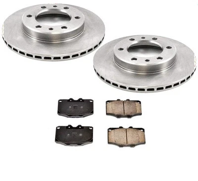 Rotores de freio dianteiro e pastilhas de freio de cerâmica para Toyota Landcruiser 1981-1989 - Imagem 1 de 4