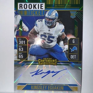 **KINSLEY EGUAKUN**AUTOGRAPHED 2024 Panini Contenders Rookie Ticket Green Holo - Bild 1 von 8