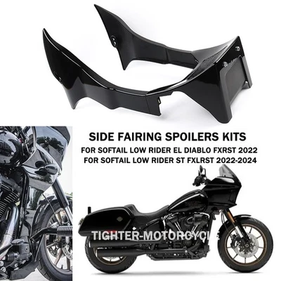 For Low Rider ST FXLRST Vivid Black Chin Fairing Side Fairing Spoilers 2022-2025 - Image 1 of 4